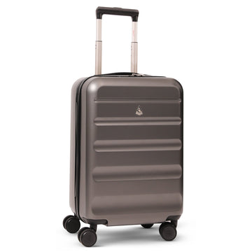 Aerolite 55x35x25cm Hard Shell Carry On Hand Cabin Luggage Suitcase with 4 Spinner Wheels & TSA Lock – Max Size Cabin Bag for Air Europa, Air France, ITA Airways, KLM & Transavia - Charcoal